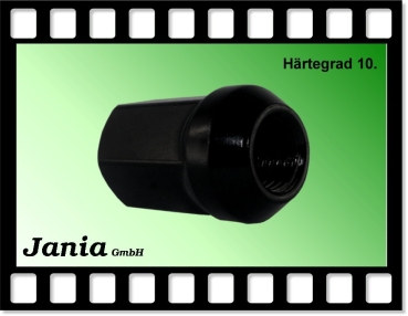 Preview: 8014 - Kegelmutter M12x1,5x34 SW19 schwarz