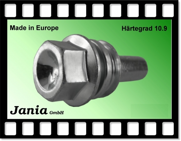 7019 - Kugelschraube M14x1,5x37 R14 SW19 verzinkt