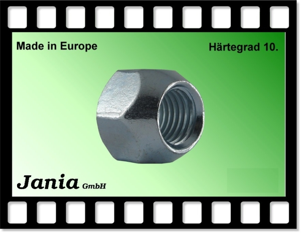 8000 - Kegelmutter M12x1,5x15 SW19 verzinkt offen