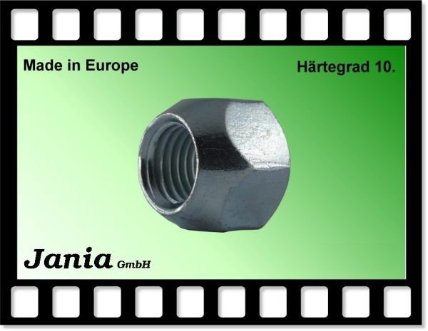 8000 - Kegelmutter M12x1,5x15 SW19 verzinkt offen